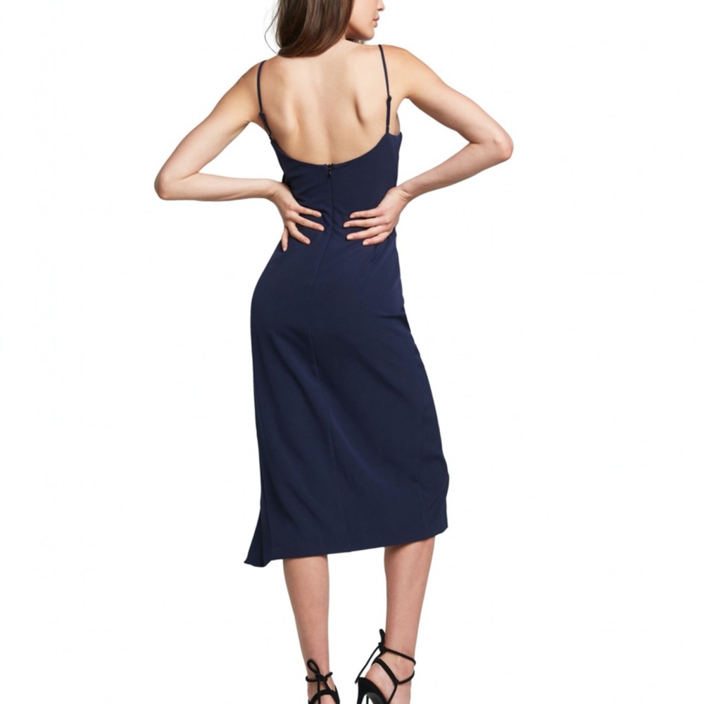 NEW BARDOT Navy Rona RUFFLE Sleeveless Midi Dress - Picture 9 of 13